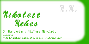 nikolett mehes business card